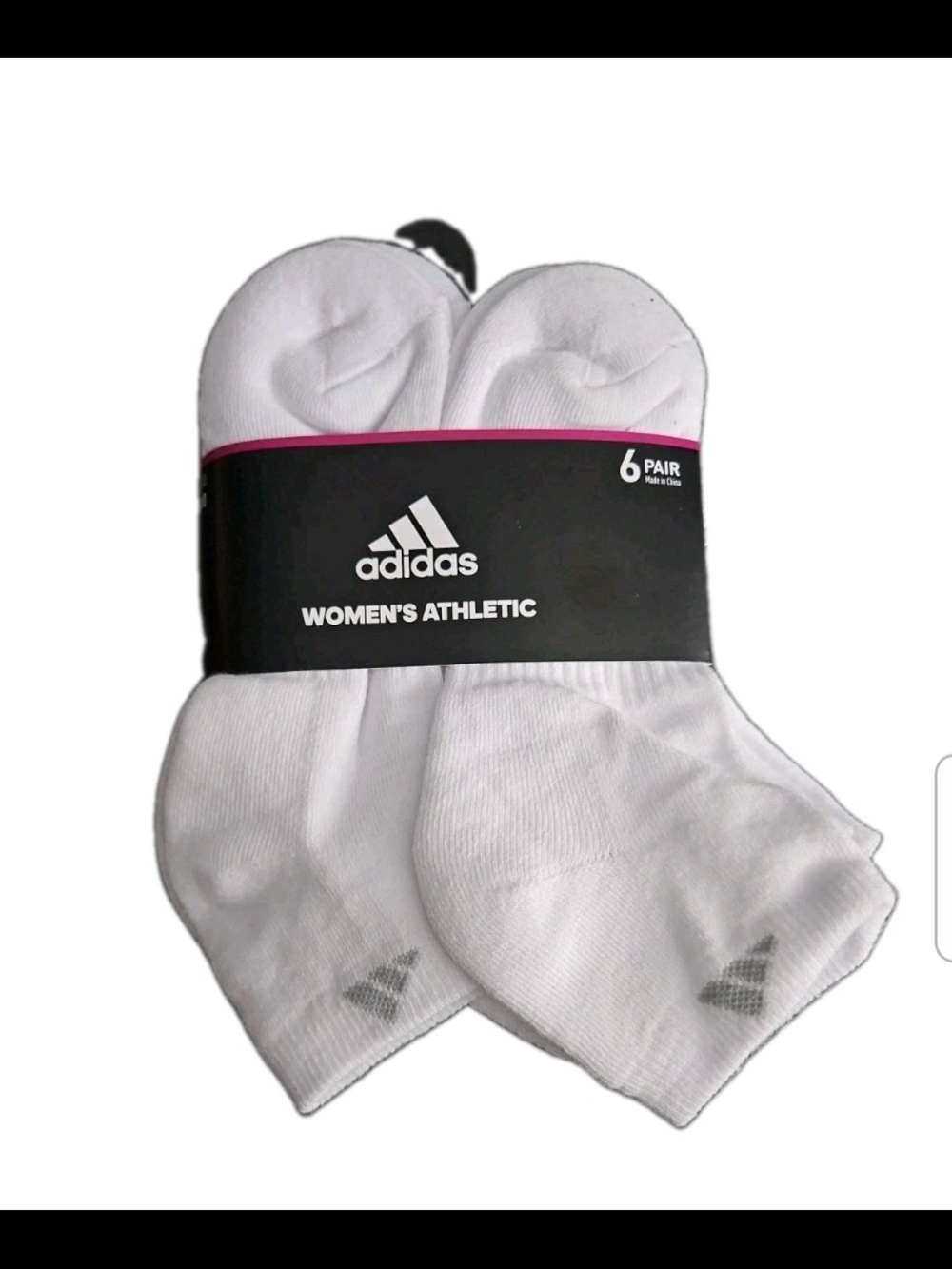 Adidas Women's 6-Pairs White Athletic